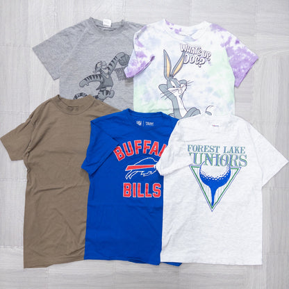 Used clothing wholesale bulk sale. Washed short-sleeved T-shirts in sizes S and smaller for men, women, and kids. Set of 20 (XS-M). Product code: w731001 