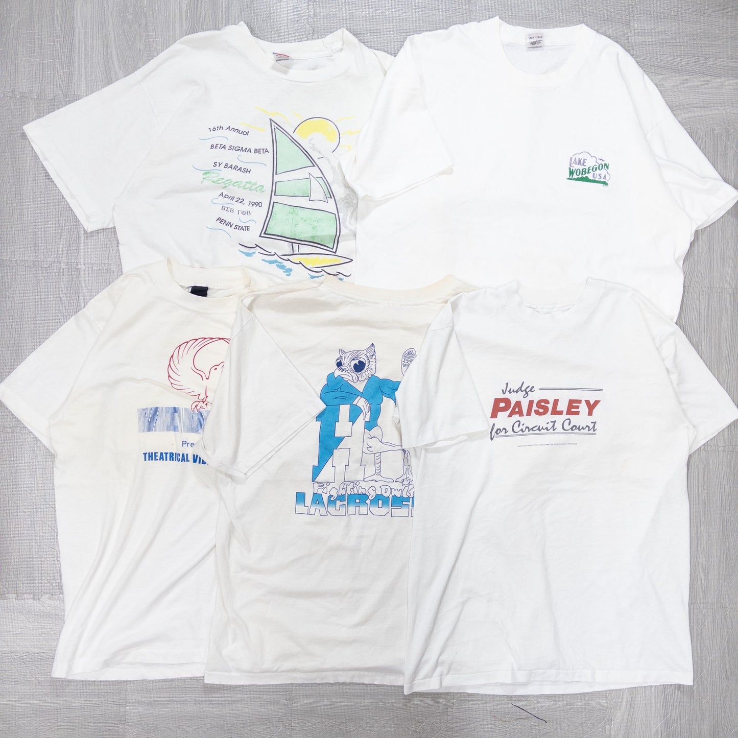 Wholesale Used Clothing, Bulk Sale, Washed, 90s Stained Short Sleeve T-Shirts, Set of 20 (M-XXL) w731005 