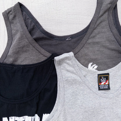 Used Clothing Wholesaler, Bulk Sale, Washed, 11-Piece Set of 90s-00s US Tank Tops (M-XL) w803001 