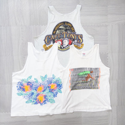Used Clothing Wholesaler, Bulk Sale, Washed, 11-Piece Set of 90s-00s US Tank Tops (M-XL) w803001 