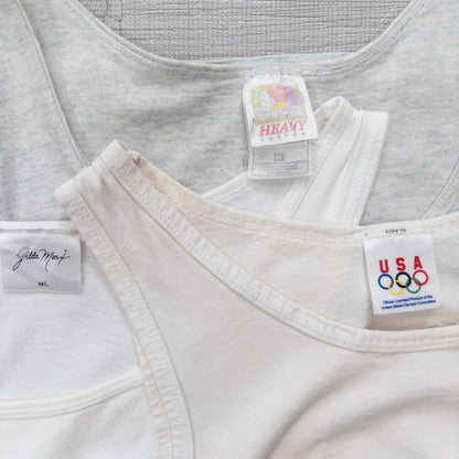 Used Clothing Wholesaler, Bulk Sale, Washed, 11-Piece Set of 90s-00s US Tank Tops (M-XL) w803001 
