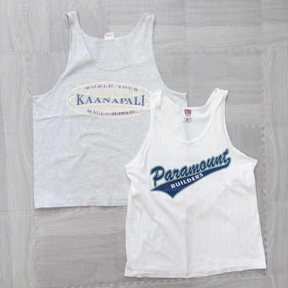 Used Clothing Wholesaler, Bulk Sale, Washed, 11-Piece Set of 90s-00s US Tank Tops (M-XL) w803001 