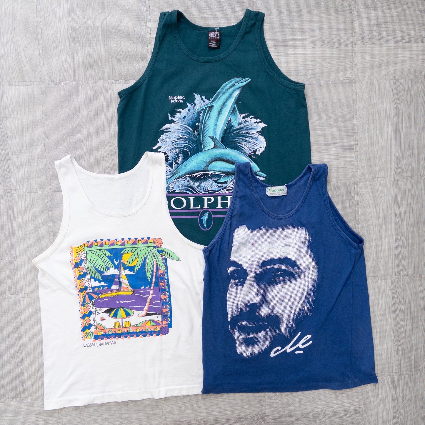 Wholesale Used Clothing, Bulk Sale, Washed, 11-Piece Set of 90s-00s US Tank Tops (M-XL) w803002 