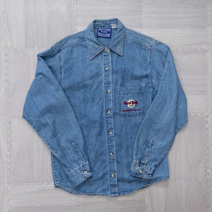 Used Clothing Wholesaler, Bulk Sale, Washed US Long Sleeve Denim Shirts, Set of 6 (S-XL) w803003 