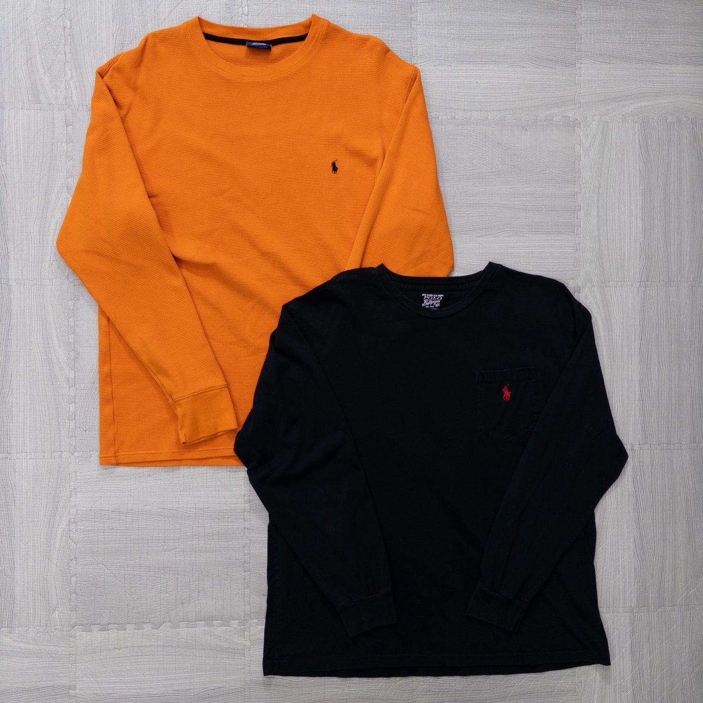 Used clothing wholesale, bulk sale, washed Ralph Lauren long-sleeved T-shirts, set of 8 (S-XXL) w803006 