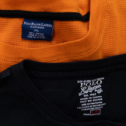 Used clothing wholesale, bulk sale, washed Ralph Lauren long-sleeved T-shirts, set of 8 (S-XXL) w803006 