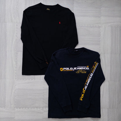 Used clothing wholesale, bulk sale, washed Ralph Lauren long-sleeved T-shirts, set of 8 (S-XXL) w803006 