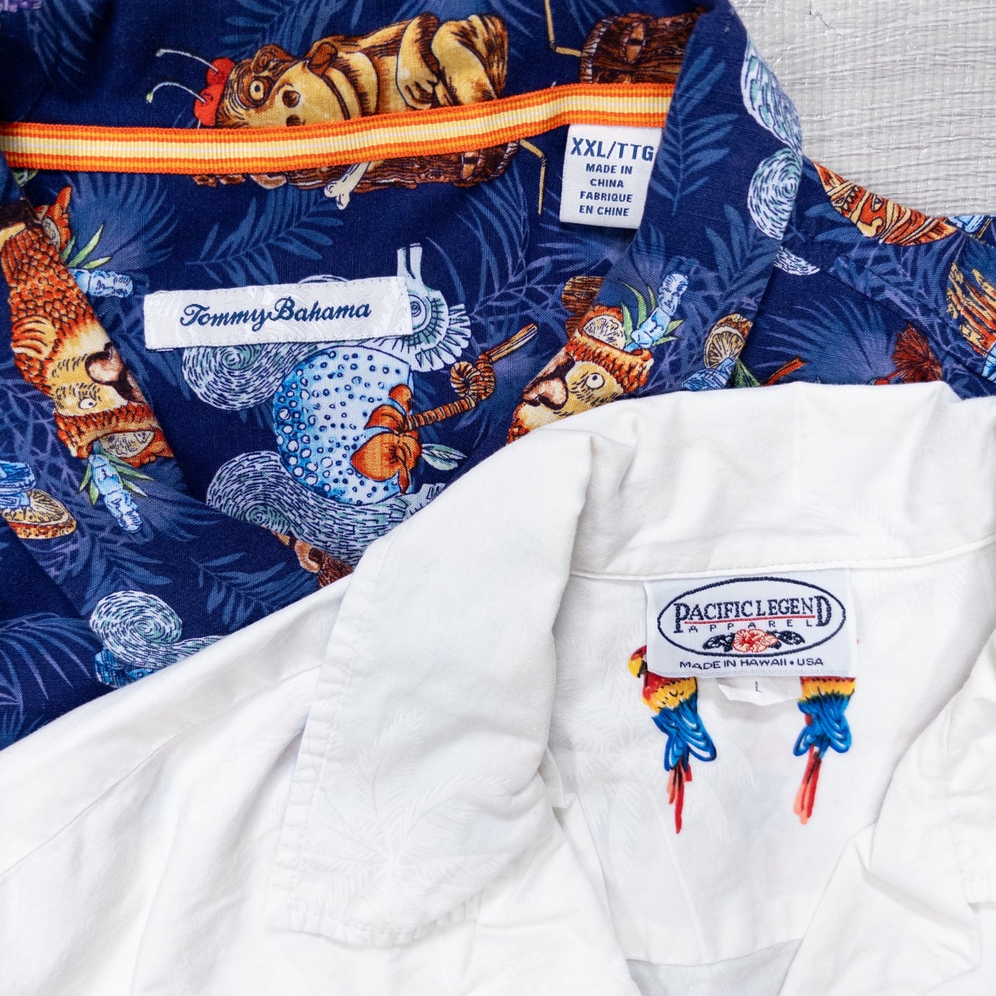 Used clothing wholesale bulk sale, washed short-sleeved aloha shirts, set of 8 (M-XXL) w808003 