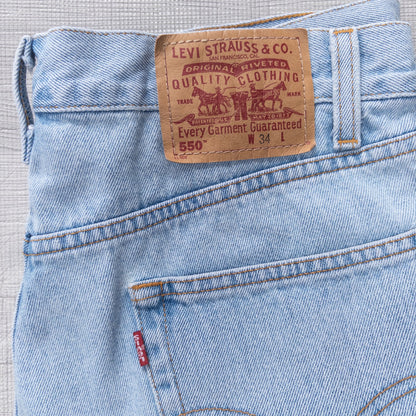 Used clothing wholesale, bulk sale, washed, 90s-00s Levi's 550 denim shorts, set of 4 (W32-W38) w809005 
