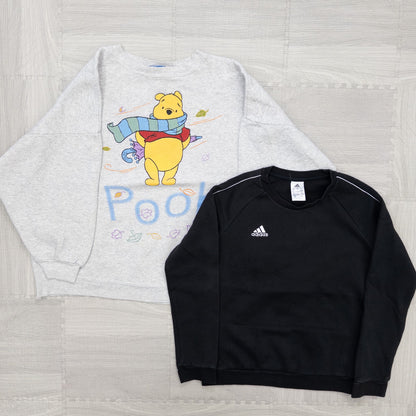 古着卸 現物まとめ売り 洗濯済み レディースサイズ／デザインスウェット 7枚セット(S-XXXXL) w902001