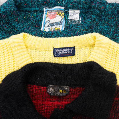 古着卸 現物まとめ売り 洗濯済み レディースサイズ/デザインニット 12枚セット(M-XL) w904001